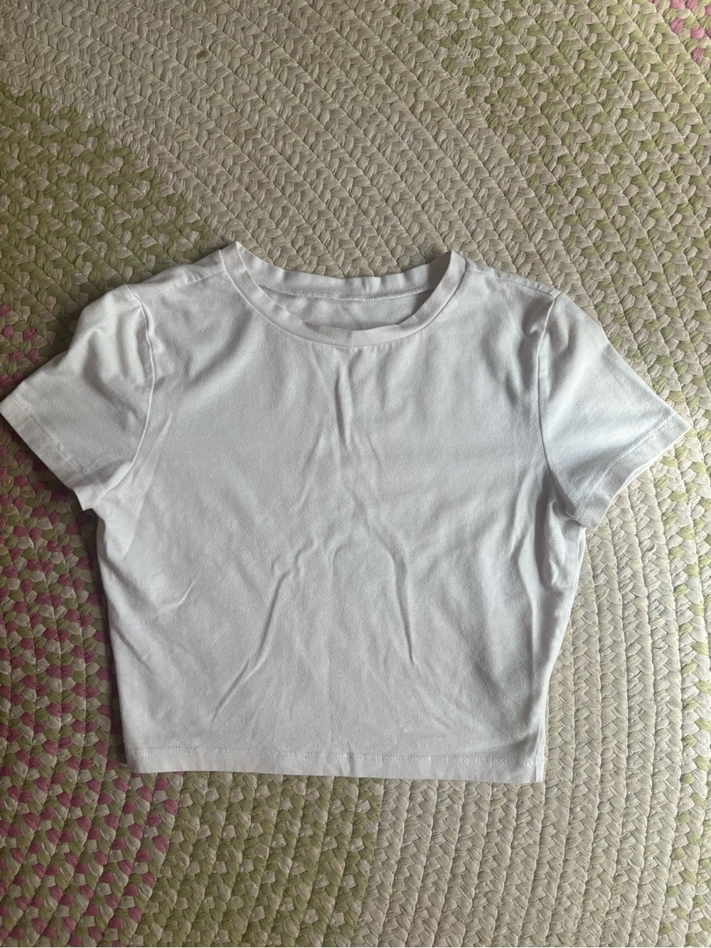 wild fable White Short Sleeve Crewneck Crop Top